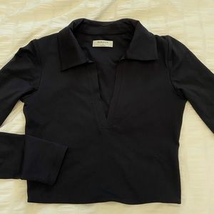 Aritzia contour polo long sleeve
